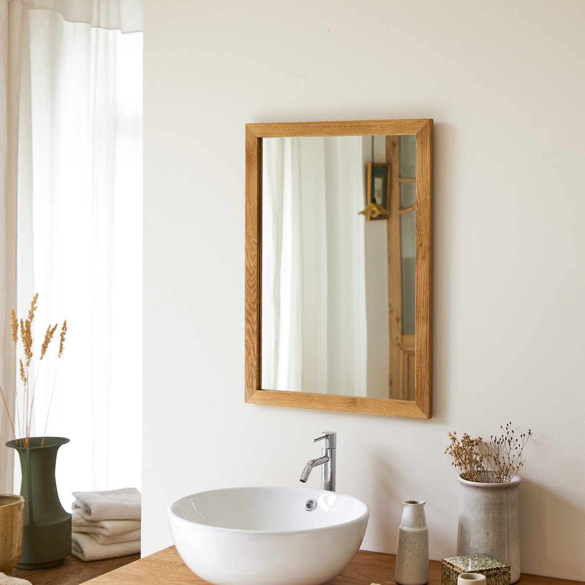 Serena - Miroir en chêne 70x50 cm Serena - Miroir en chêne 70x50 cm