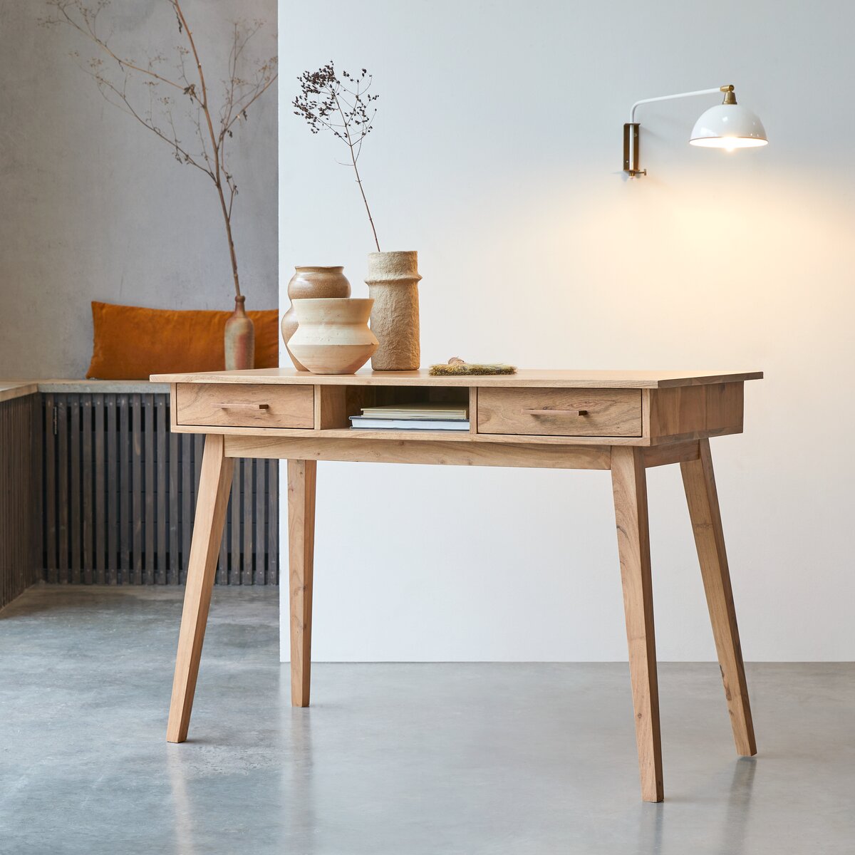 Le bureau double, meuble en bois massif - Anders Paris