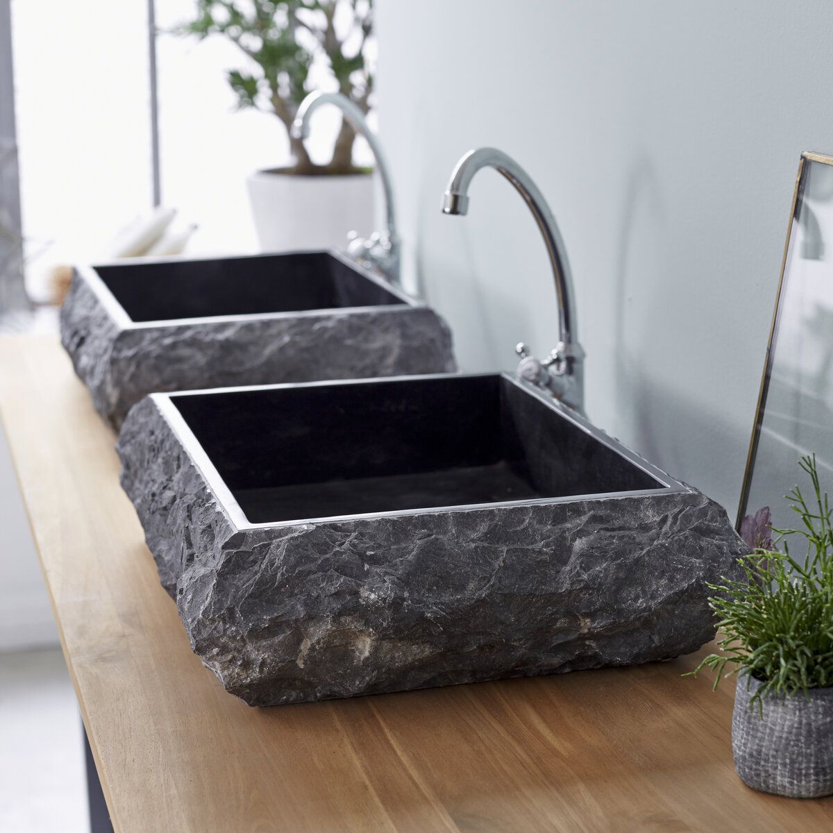 Scrula Slim - Lavabo in marmo black