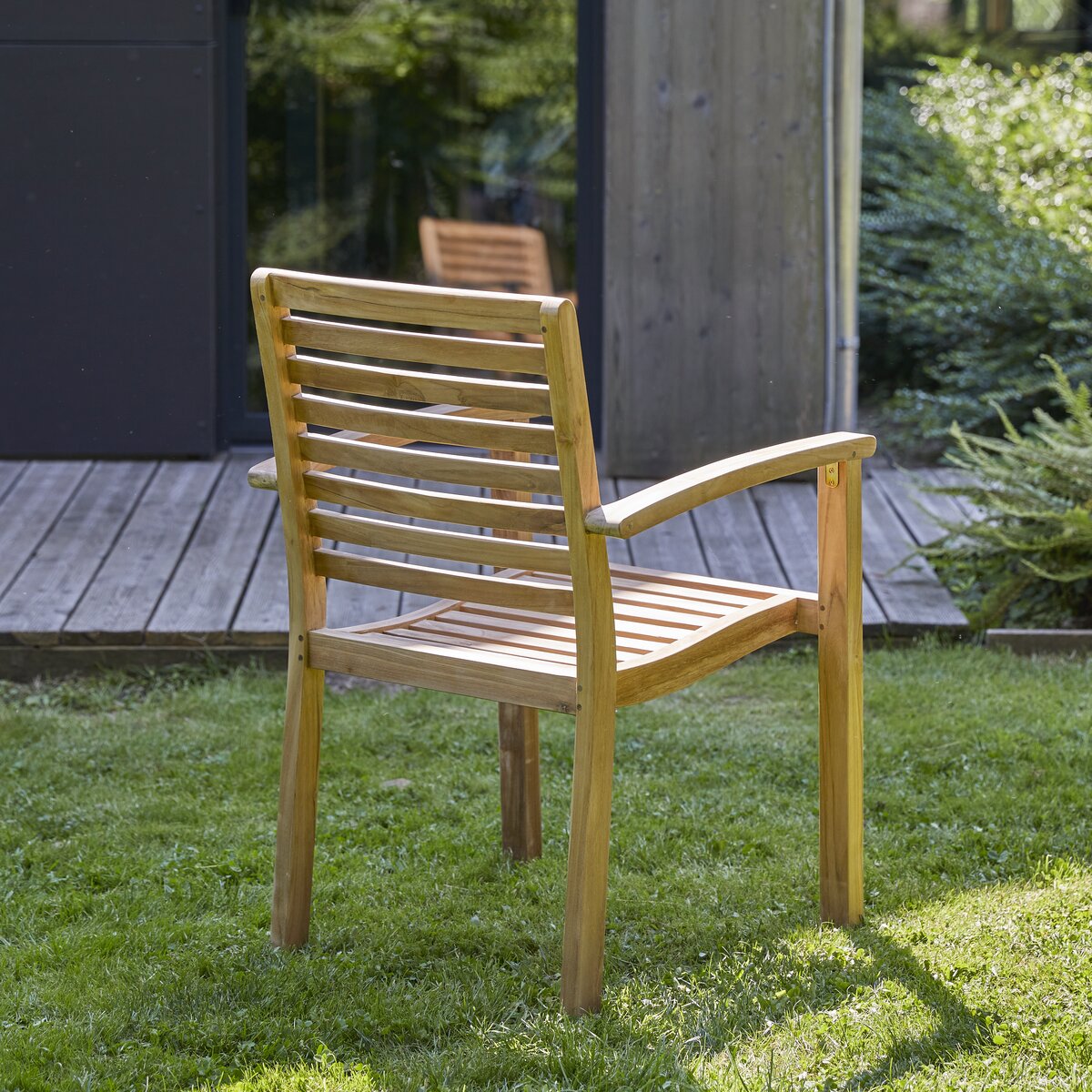 Fauteuil de jardin en teck et coussins - Assise d'extérieur - Tikamoon