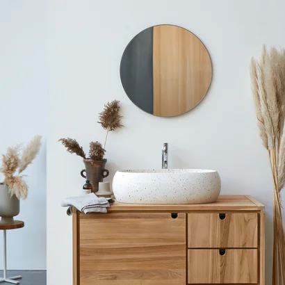Orion - Lavabo in battuto di terrazzo confetti
