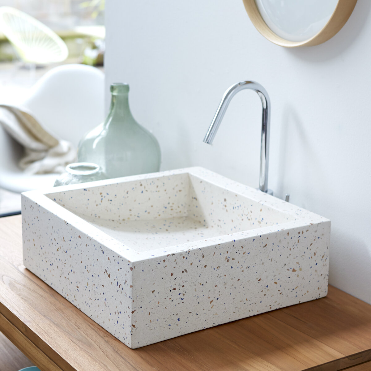 Pegase - Lavabo in battuto di terrazzo confetti