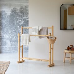 Escalera toallero madera de teca. El Tavolino-Alfafar