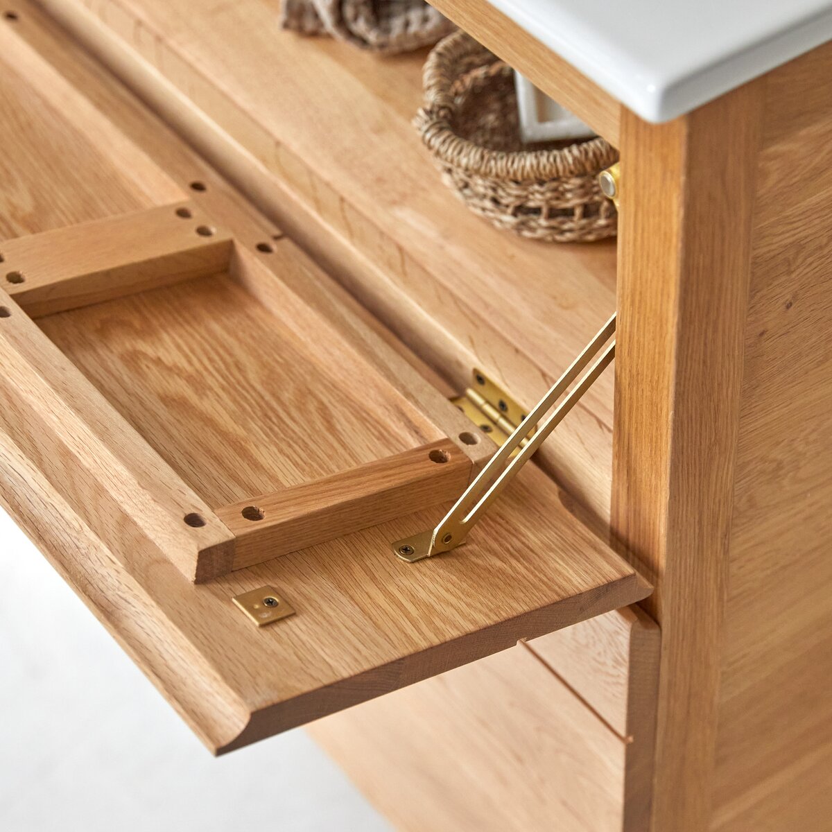 Easy - Solid oak and ceramic bathroom cabinet 80 cm Easy - Solid oak and ceramic bathroom cabinet 80 cm