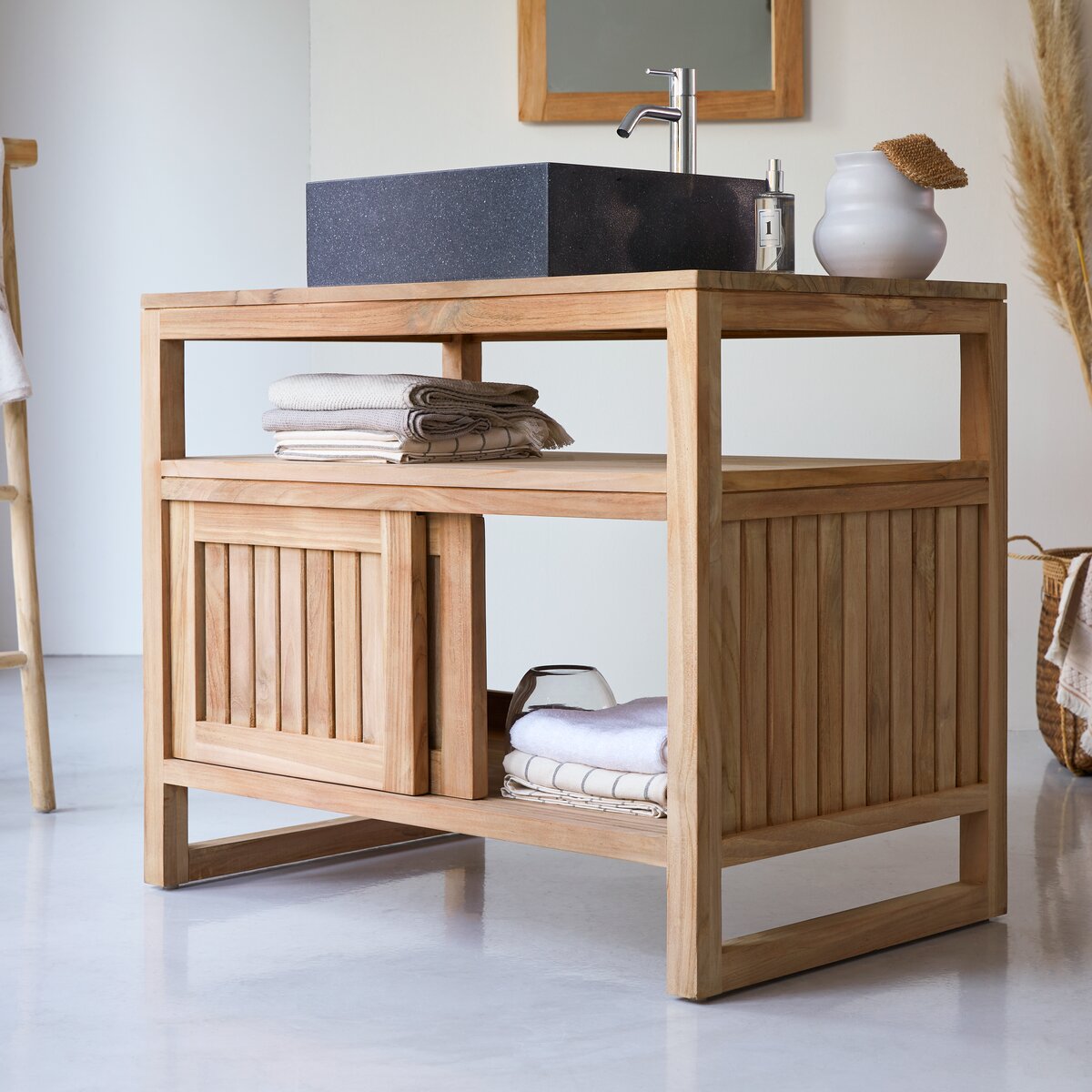 Teak furniture - Colonial Solo bathroom washstand - Tikamoon