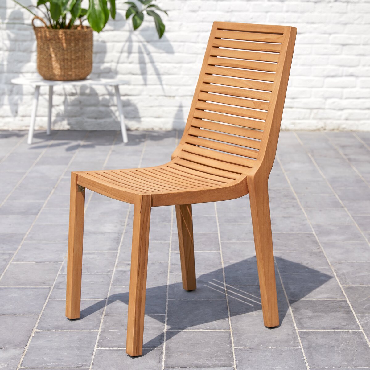 Teo - Chaise de jardin en teck massif Teo - Chaise de jardin en teck massif