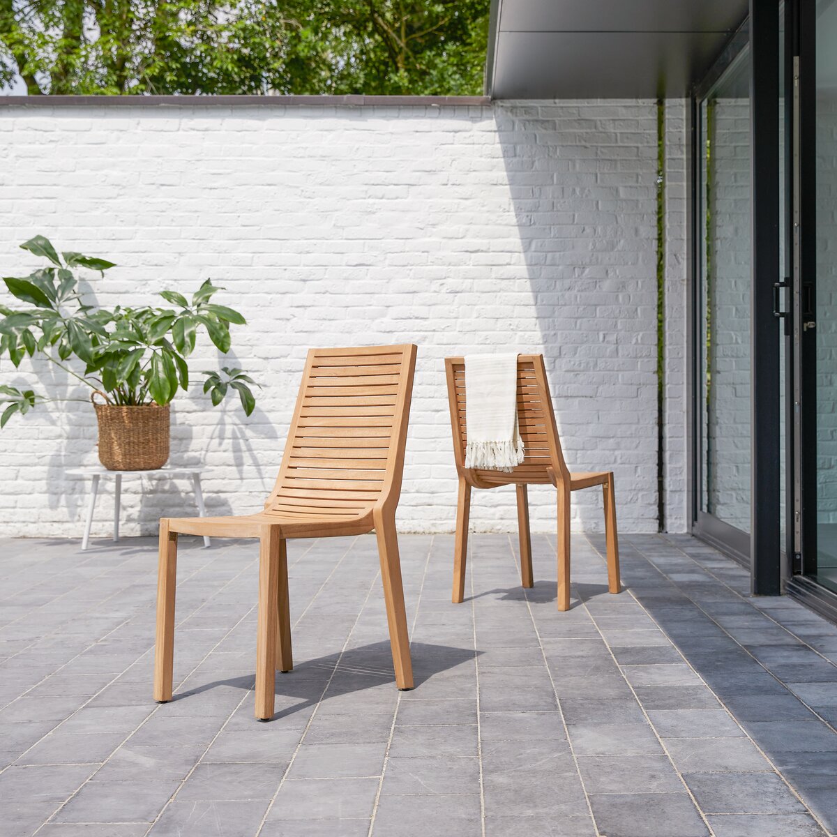 Chaise d'extérieur en métal orange - Meuble pour le jardin - Tikamoon