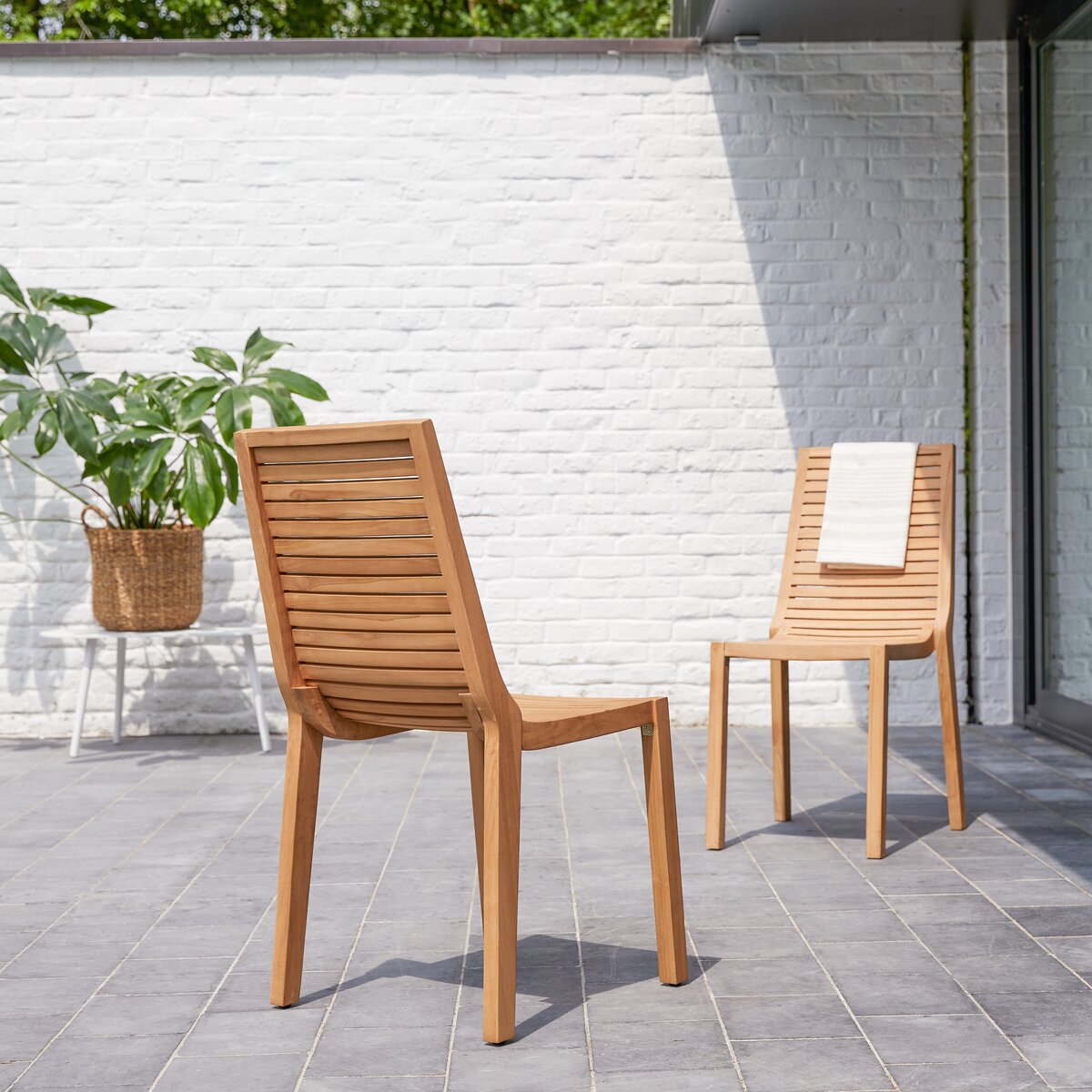 Chaise de jardin en métal blanc - Meuble pour l'extérieur - Tikamoon