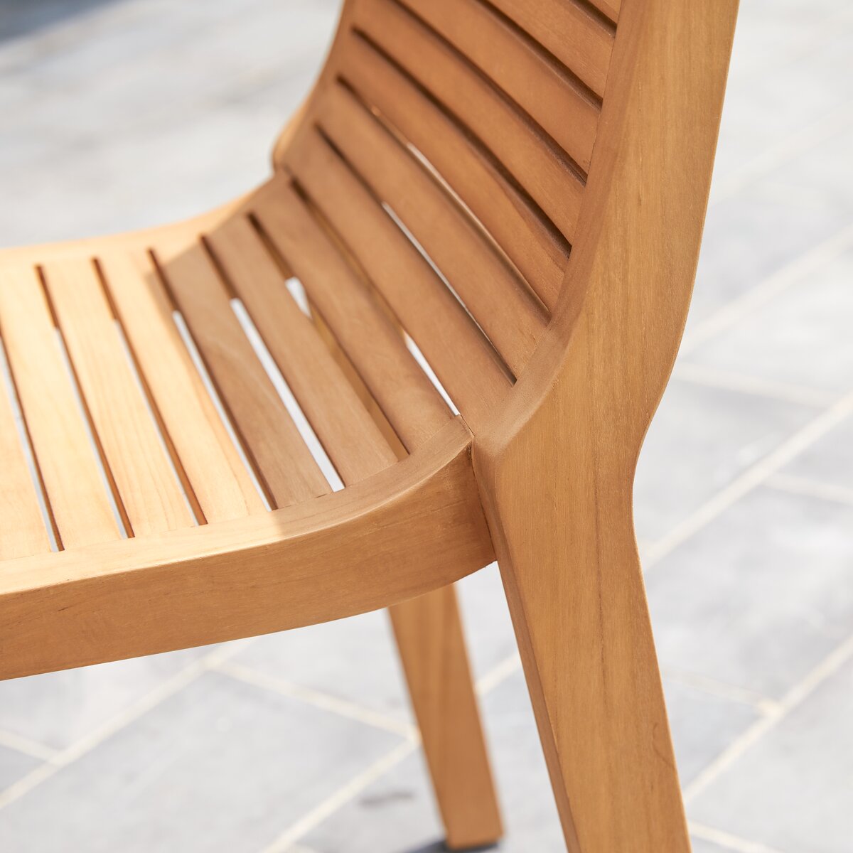 Teo - Chaise de jardin en teck massif Teo - Chaise de jardin en teck massif