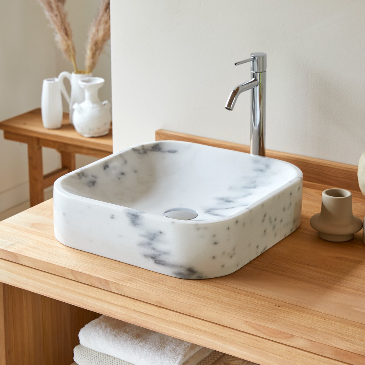 Perseus - Lavabo de mármol white Perseus - Lavabo de mármol white