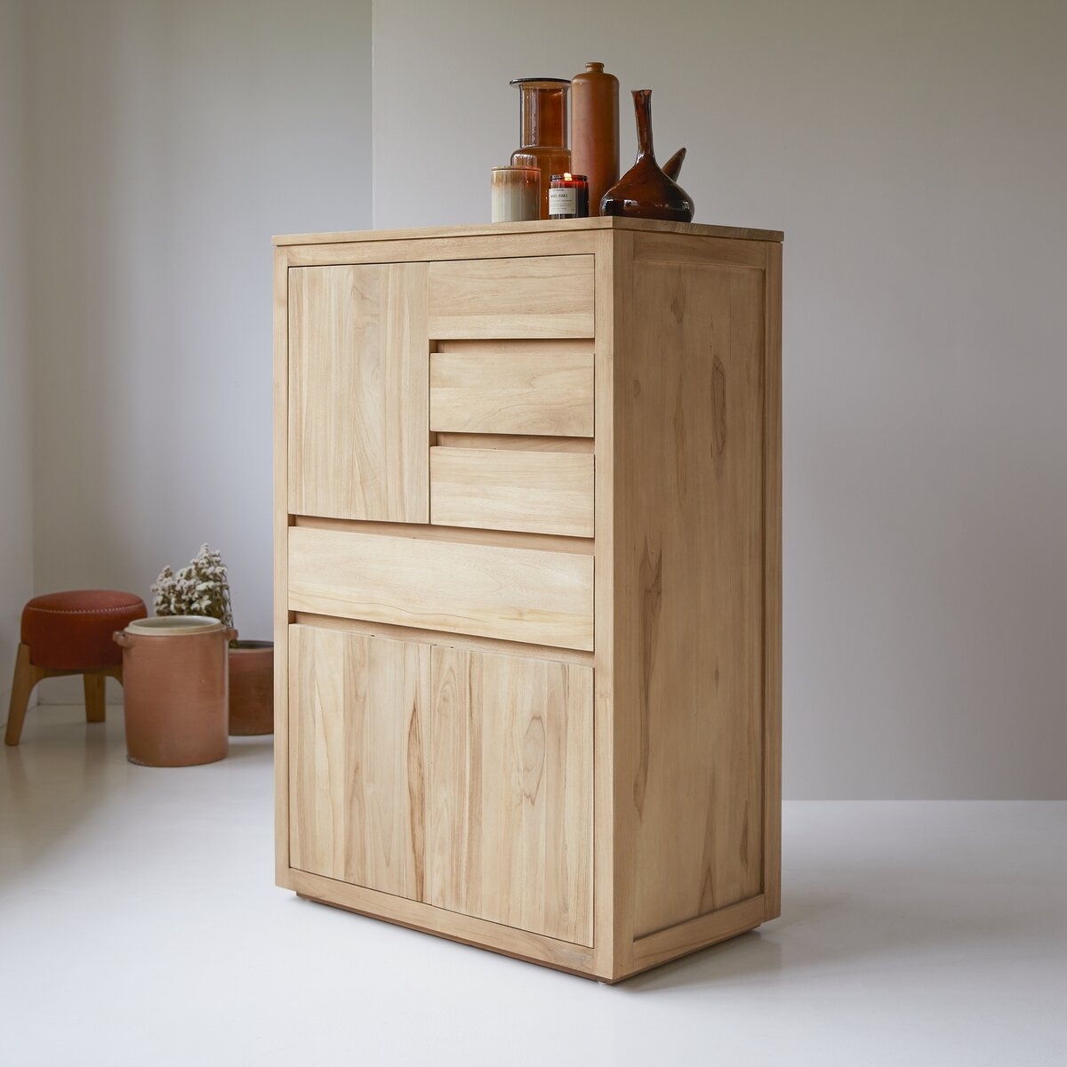 Paulo - Anrichte aus massivem Teakholz 80 cm Paulo - Anrichte aus massivem Teakholz 80 cm