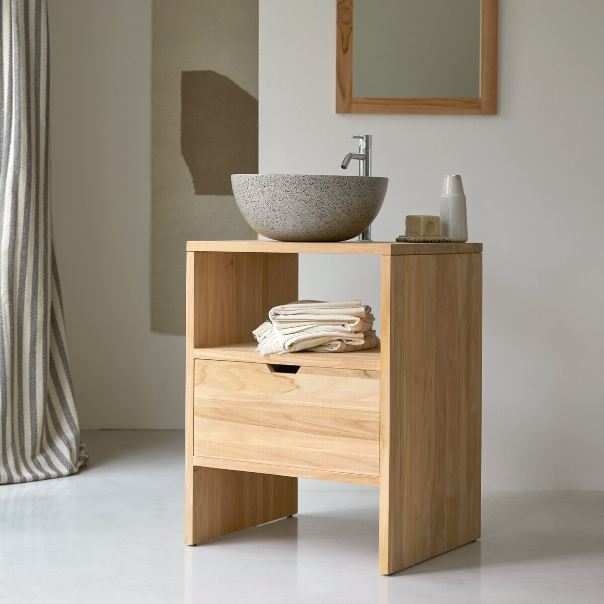Kwarto - Mueble bajo lavabo en teca maciza 60 cm Kwarto - Mueble bajo lavabo en teca maciza 60 cm