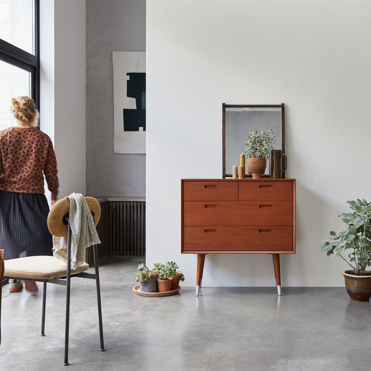 Magda 50's - Commode en acajou massif Magda 50's - Commode en acajou massif