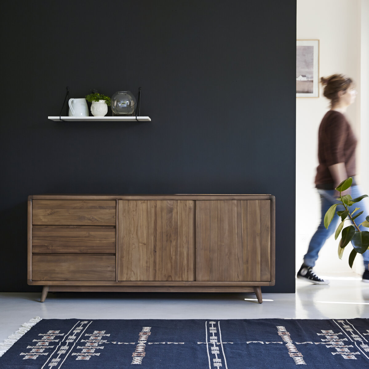 Vintage - Buffet in teak massello 165 cm Vintage - Buffet in teak massello 165 cm