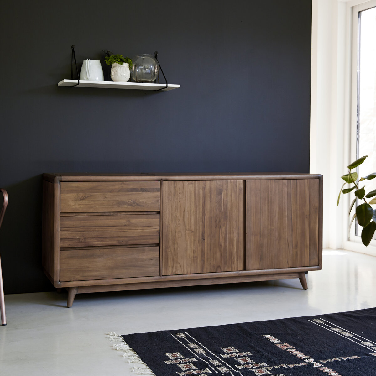 Vintage - Buffet in teak massello 165 cm Vintage - Buffet in teak massello 165 cm