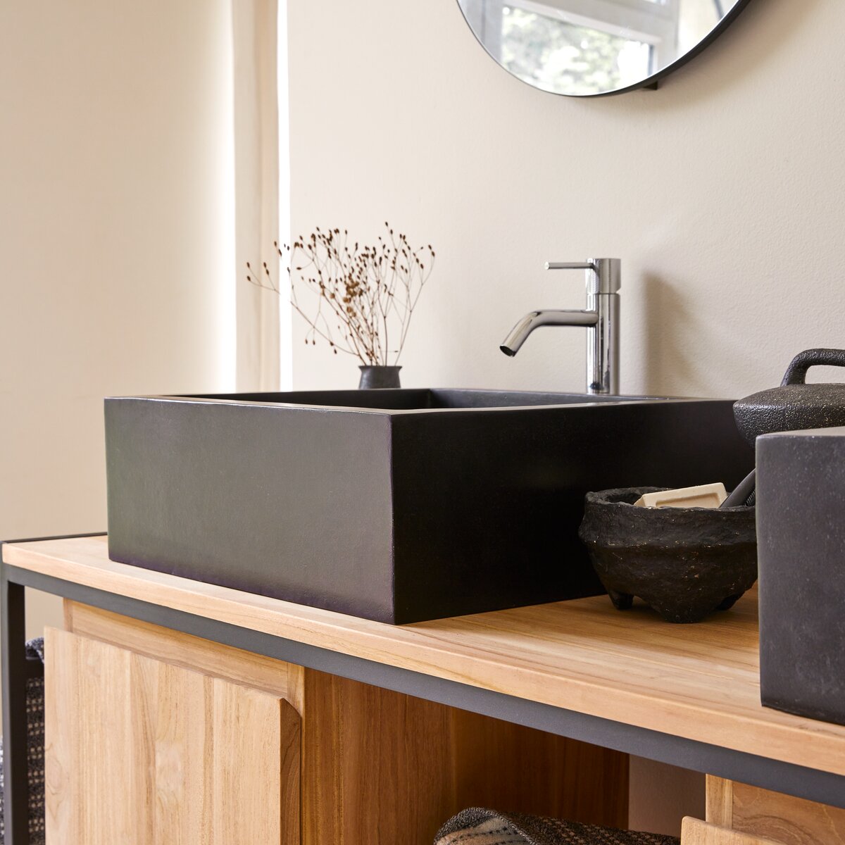 Pegase - Lavabo in battuto di terrazzo black Pegase - Lavabo in battuto di terrazzo black