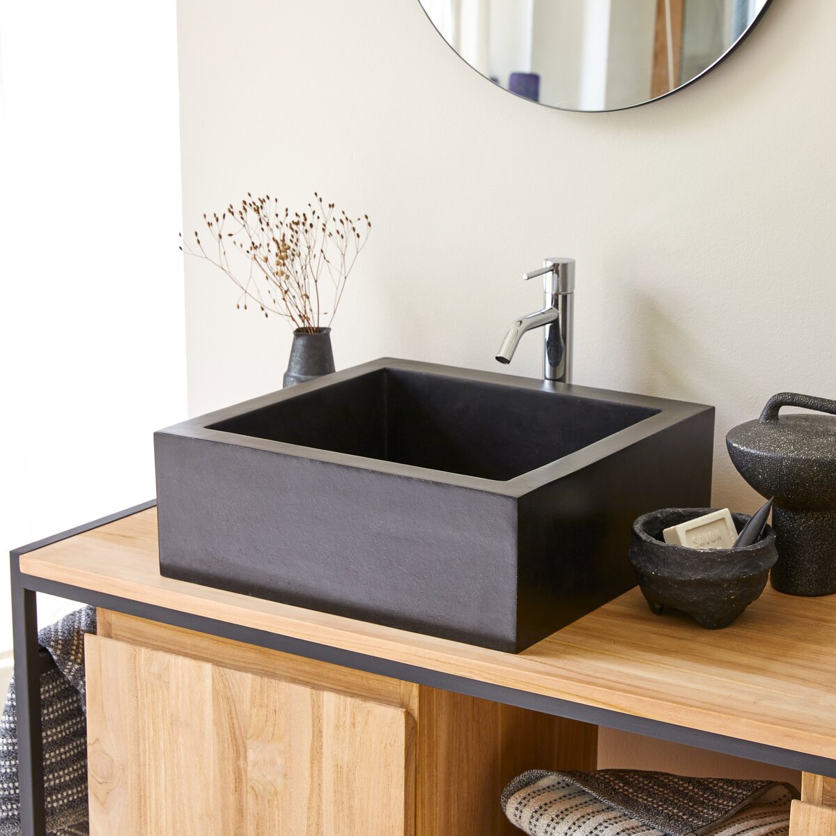 Pegase - Lavabo in battuto di terrazzo black Pegase - Lavabo in battuto di terrazzo black