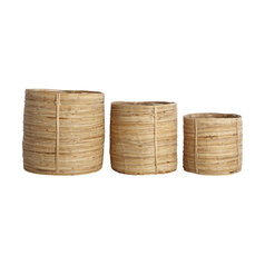 Set di 2 ceste in foglie naturali - Elemento decorativo per il soggiorno