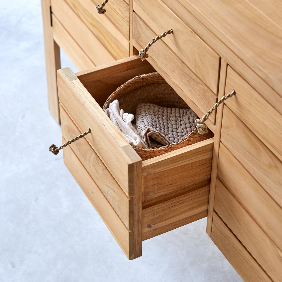 Mobile sottolavabo in teak 145 cm - Arredo bagno - Tikamoon