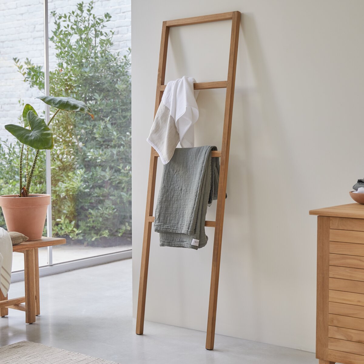 Porta salviette in teak 170 cm - Accessori bagno - Tikamoon