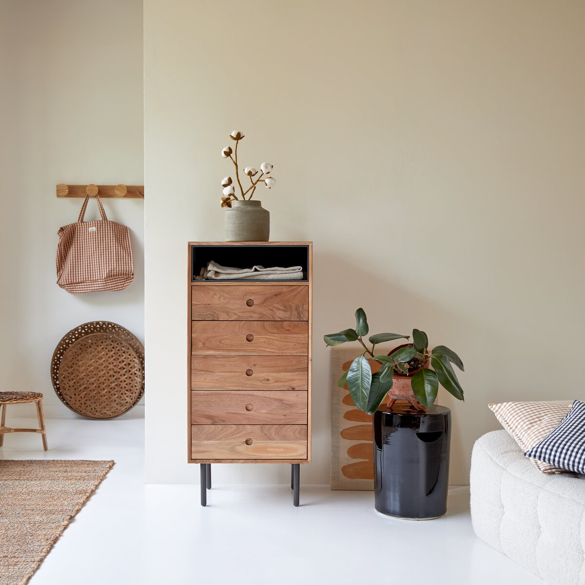 Small modern chest of outlet drawers