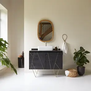 Liv - Solid mango wood vanity unit 100 cm