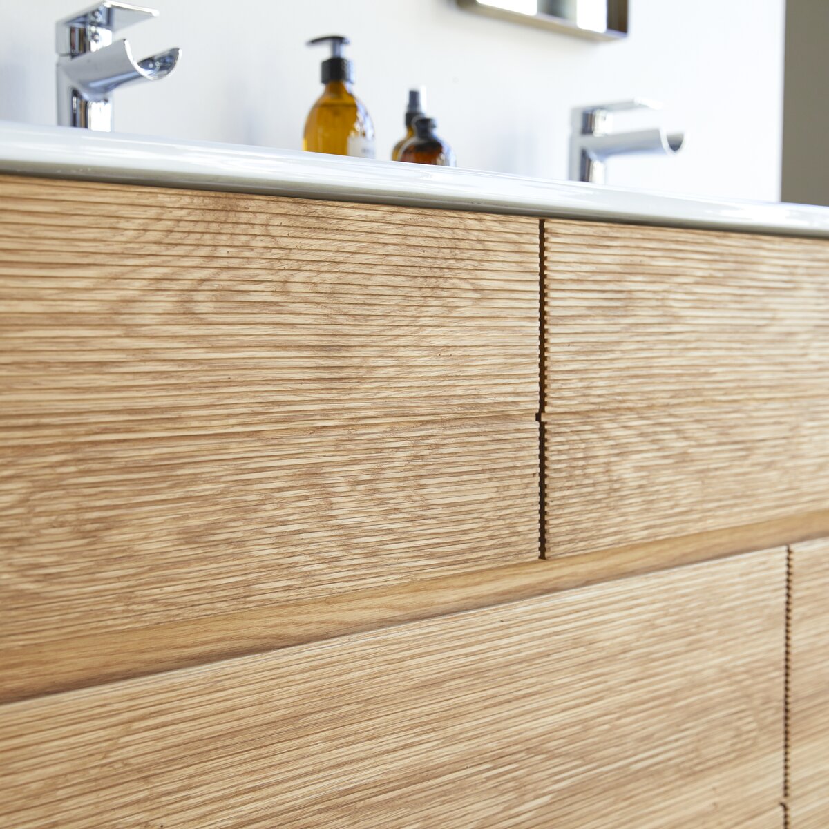 Karl - Solid oak and ceramic bathroom cabinet 120 cm Karl - Solid oak and ceramic bathroom cabinet 120 cm