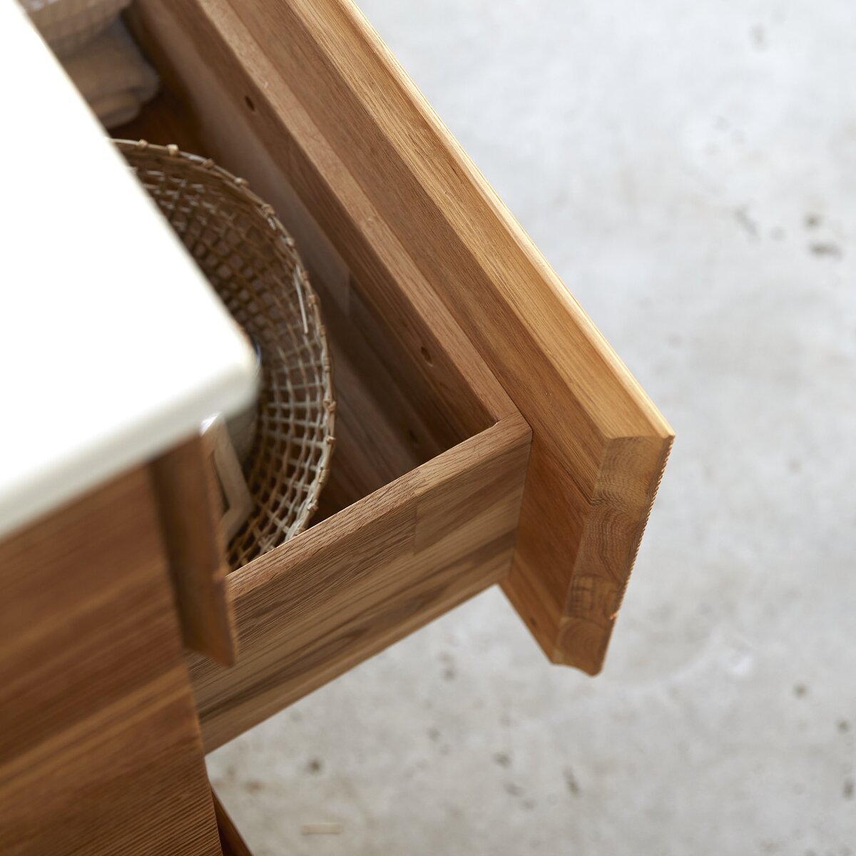 Karl - Solid oak and ceramic bathroom cabinet 120 cm Karl - Solid oak and ceramic bathroom cabinet 120 cm