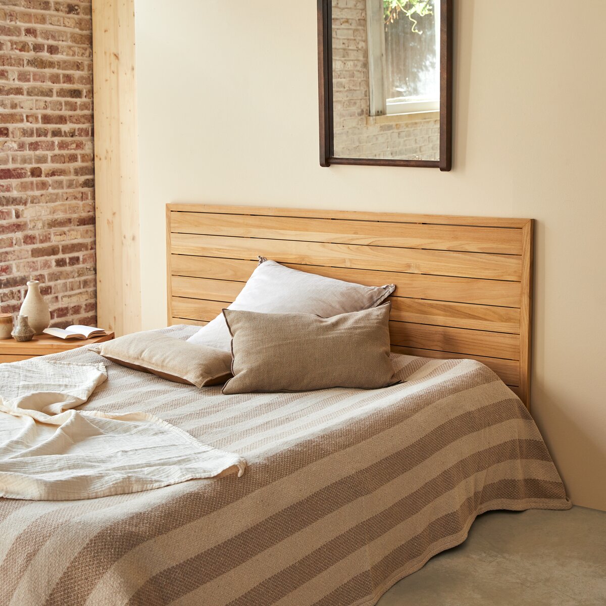 Testata letto in teak 165 cm Minimalys - Arredo camera letto