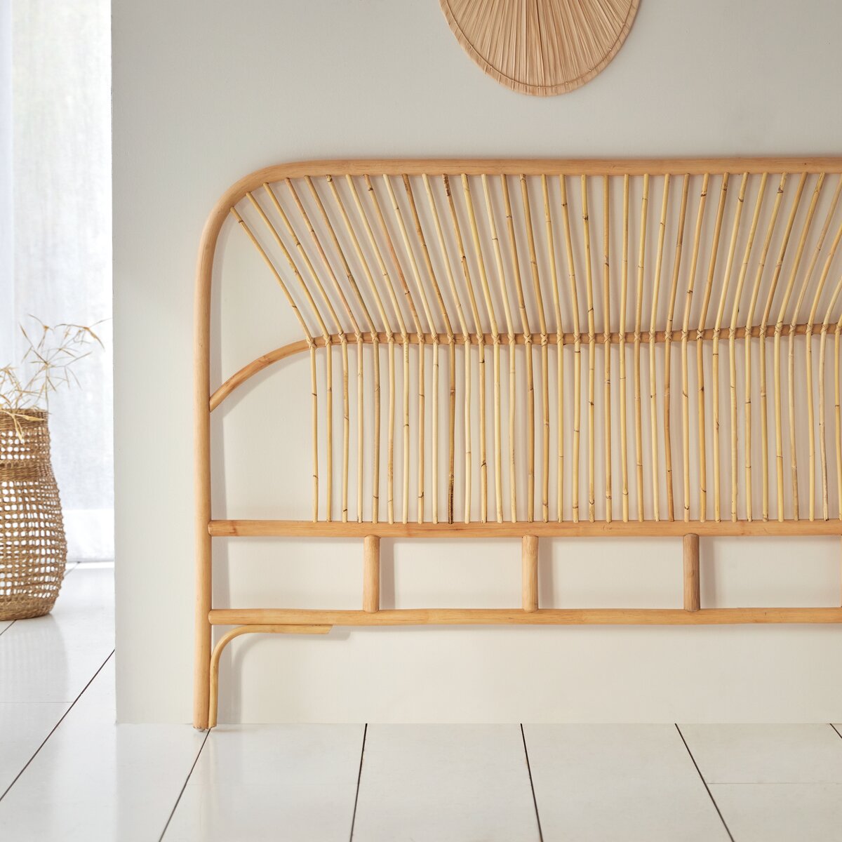 aus / cm Betten & Kopfteile Bett - Tikamoon Rattan 160 - Schlafzimmer Kopfteil