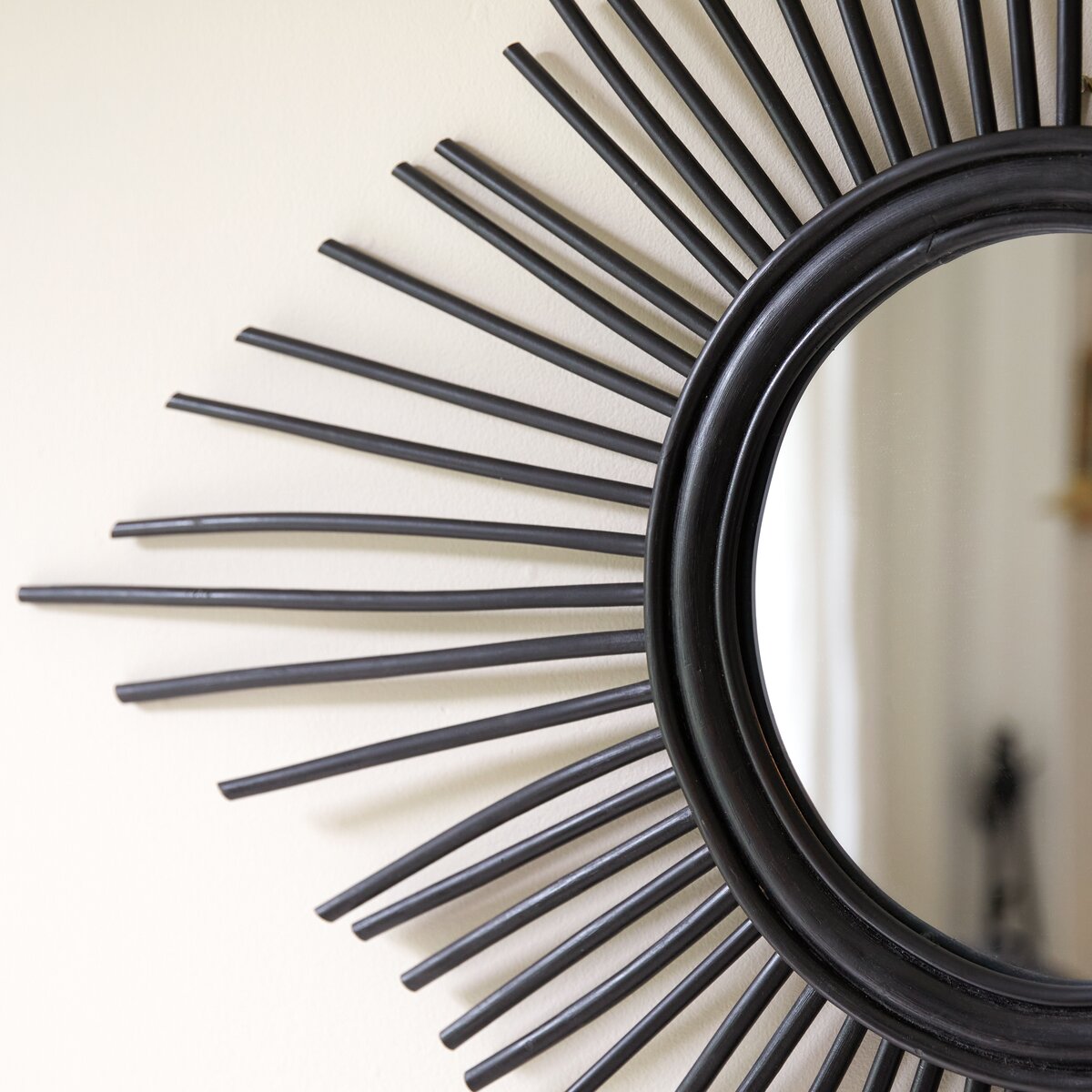 Large rattan online mirror