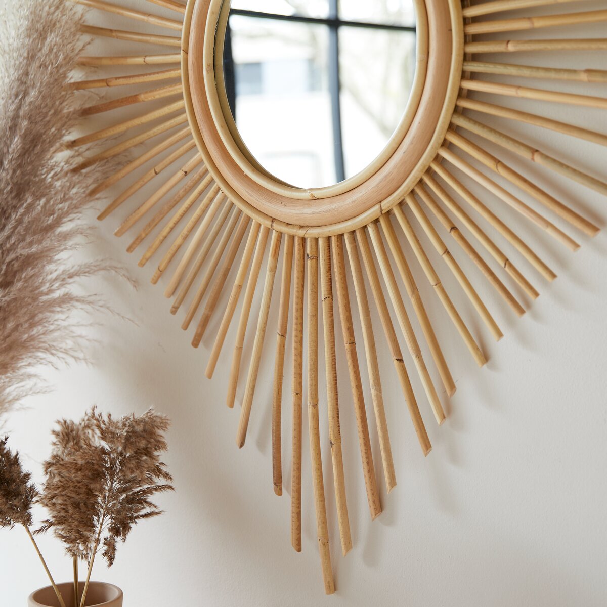 Rattan deals round mirrors