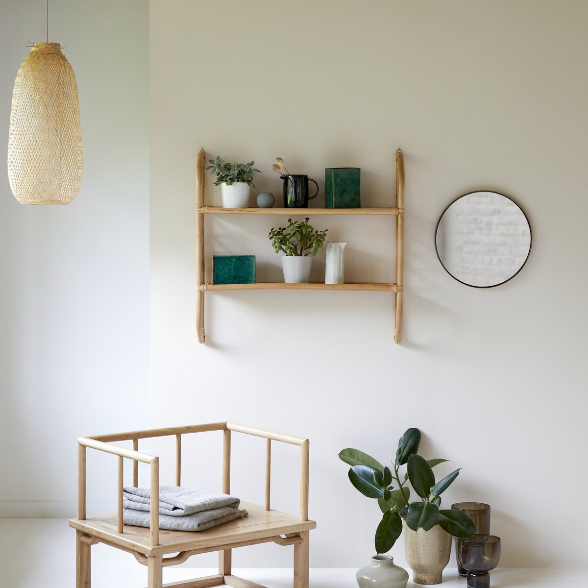 Marius - Rattan wall-mounted Shelf