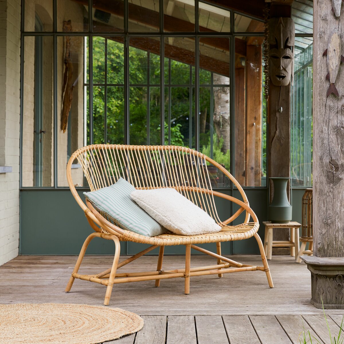 Divano in rattan naturale - Sedute 2 posti per il giardino - Tikamoon