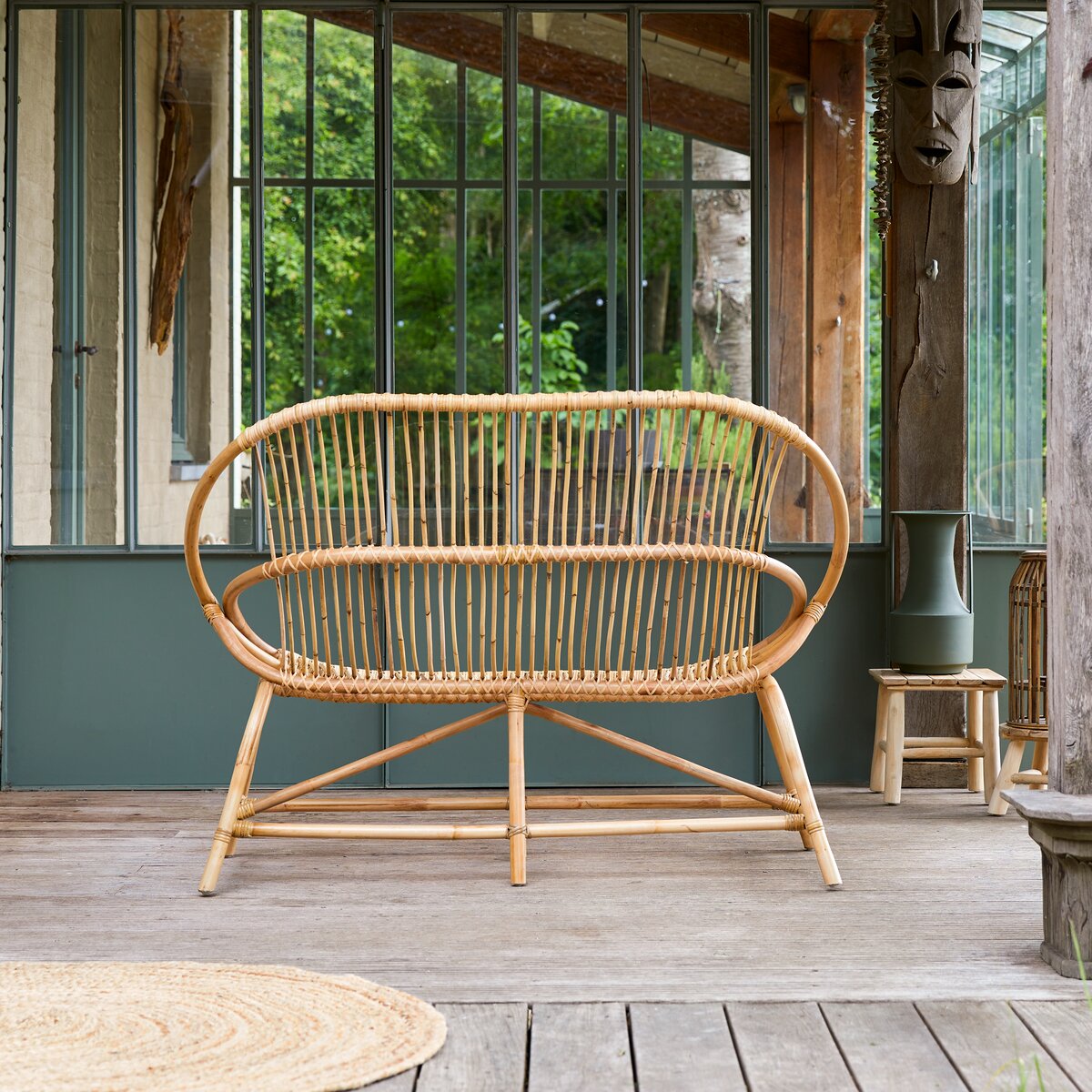 Leontie - Canapé de jardin en rotin Leontie - Canapé de jardin en rotin