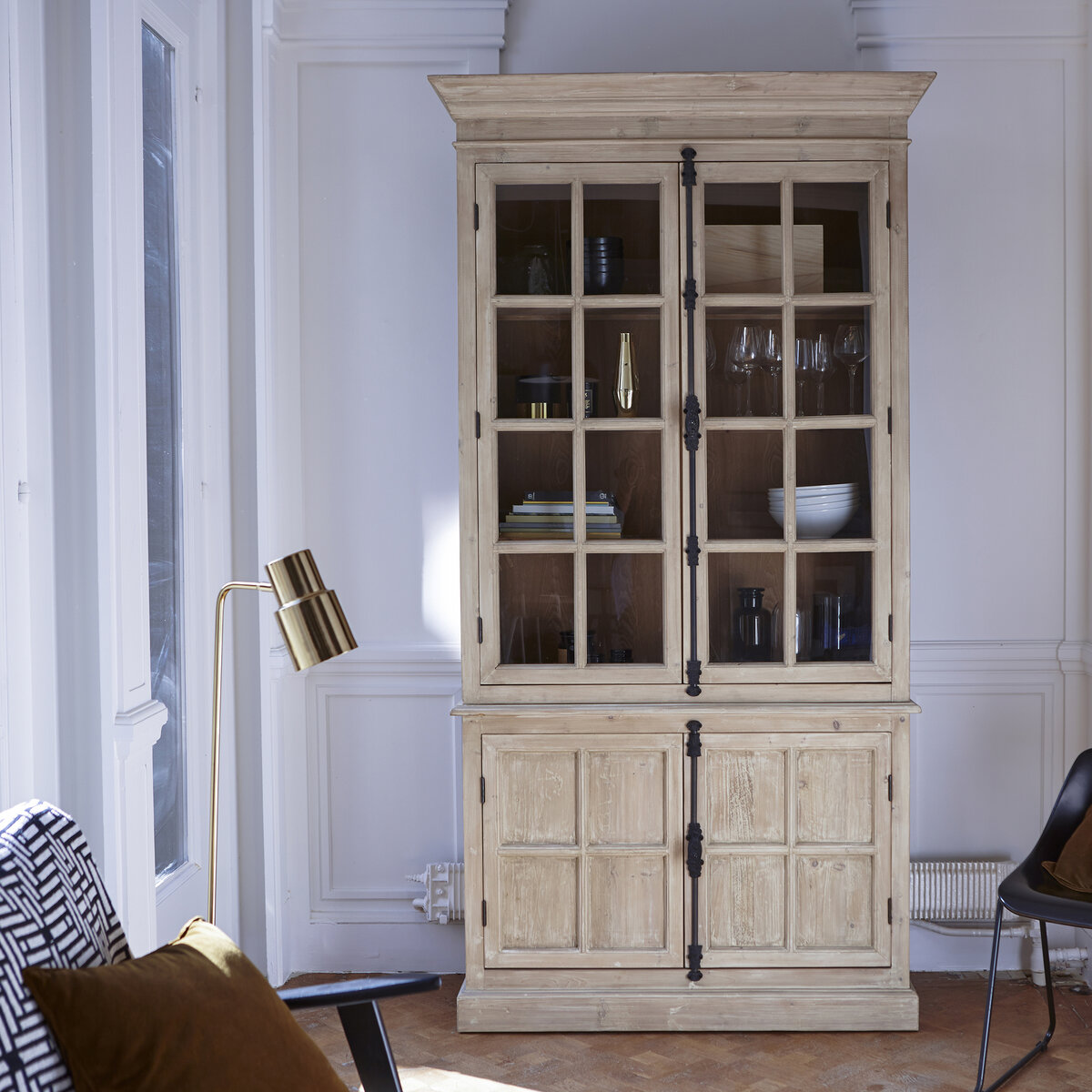 Libreria in pino riciclato da 230 cm - Mobili per la sala - Tikamoon