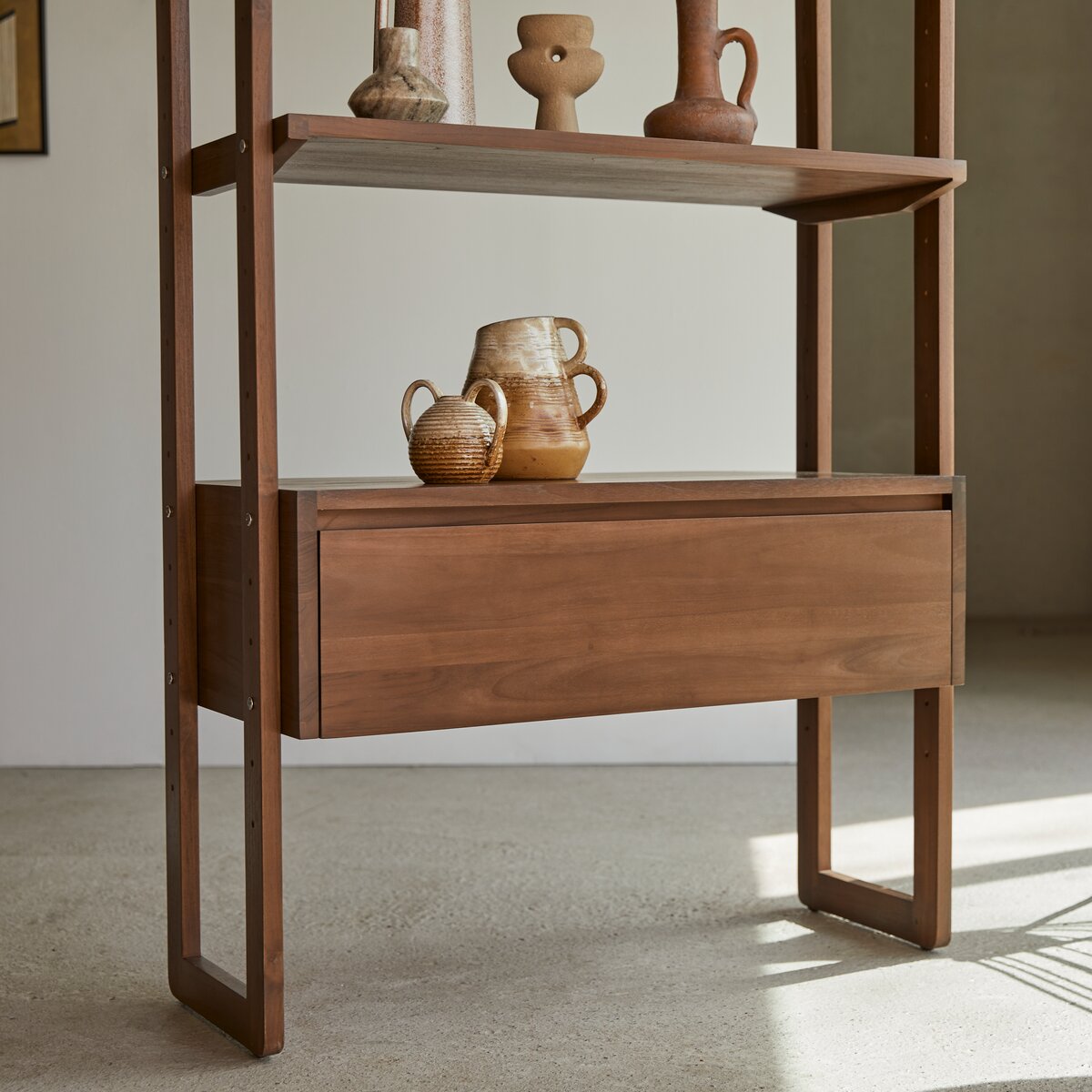 Libreria aperta in legno massello teak stile orientale Mensole Grande  Etagere