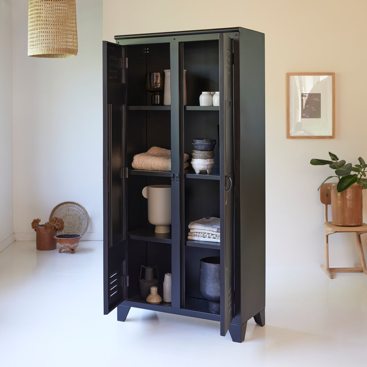 Armoire en métal 180 cm - Mobilier de rangement pour séjour - Tikamoon