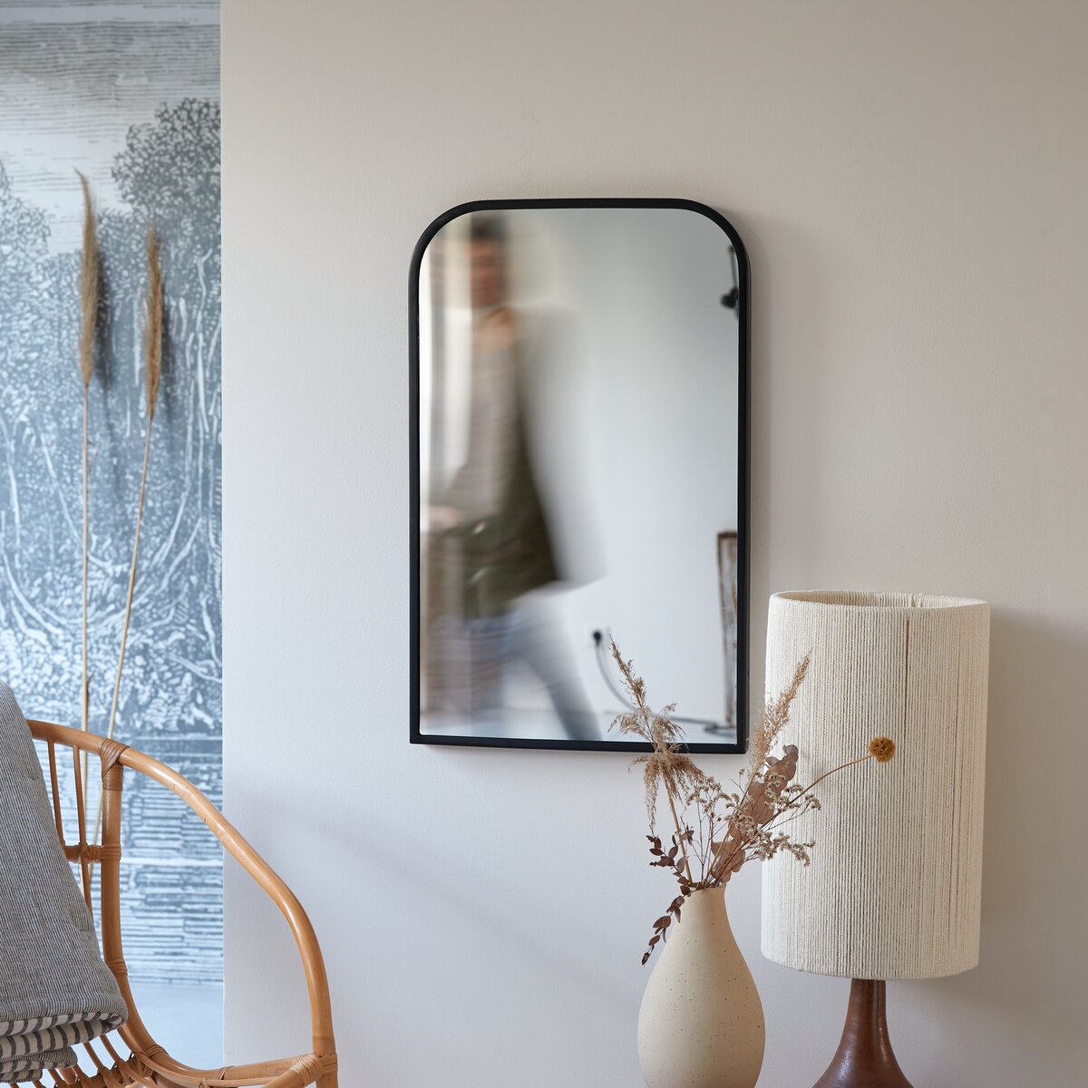 Nordic - Espejo decorativo de metal 80x50 cm