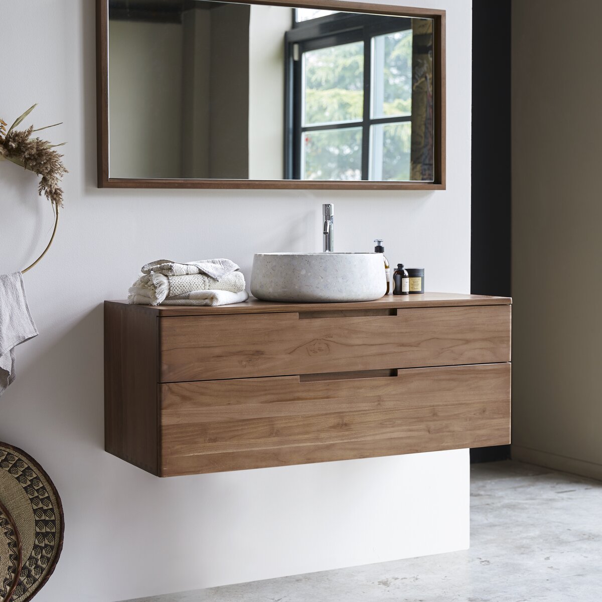 Baker - Mobile da bagno in teak massello riciclato 115 cm Baker - Mobile da bagno in teak massello riciclato 115 cm