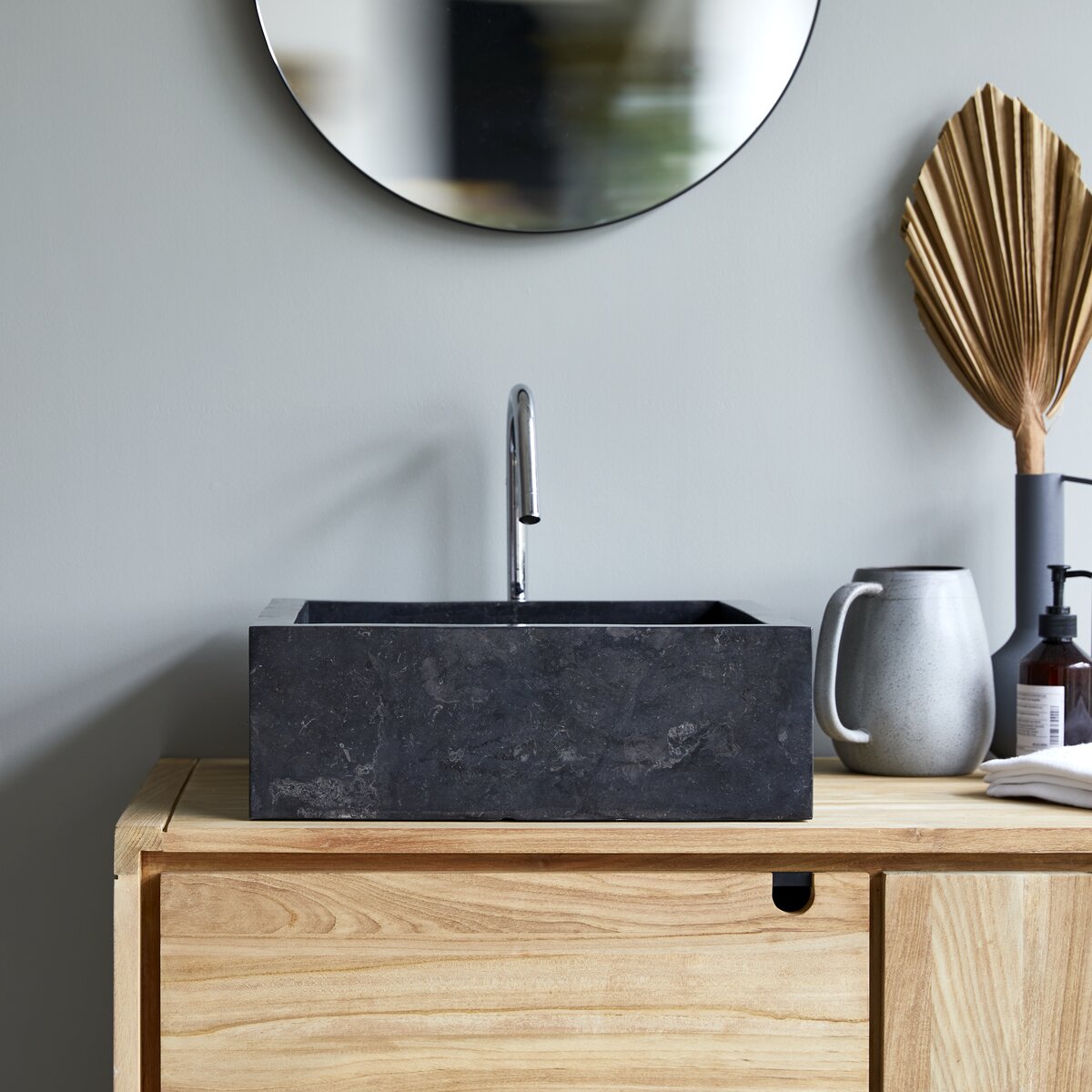 Slats - Lavabo de mármol dark grey Slats - Lavabo de mármol dark grey