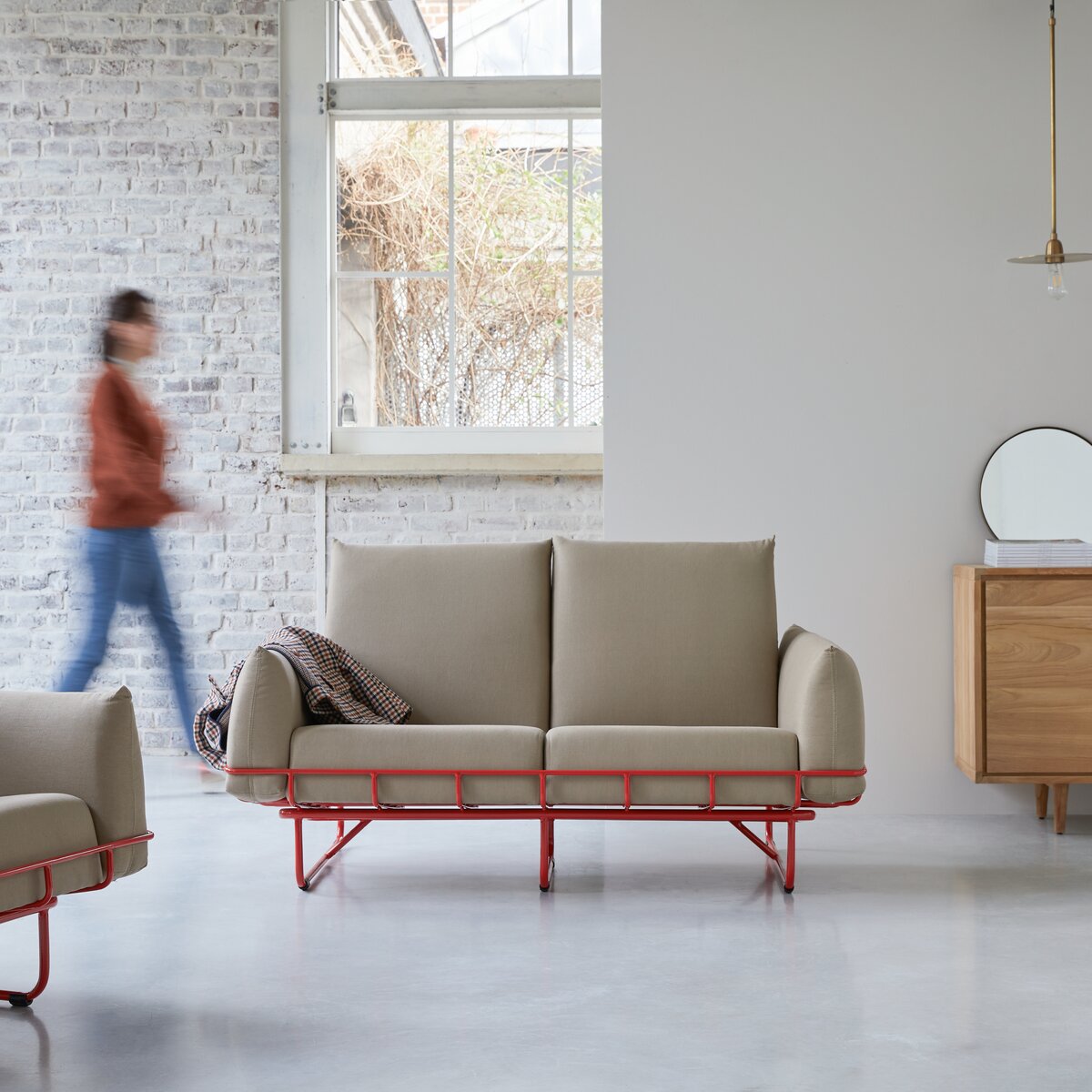 Jonas - Sofa aus Stoff Camel Jonas - Sofa aus Stoff Camel