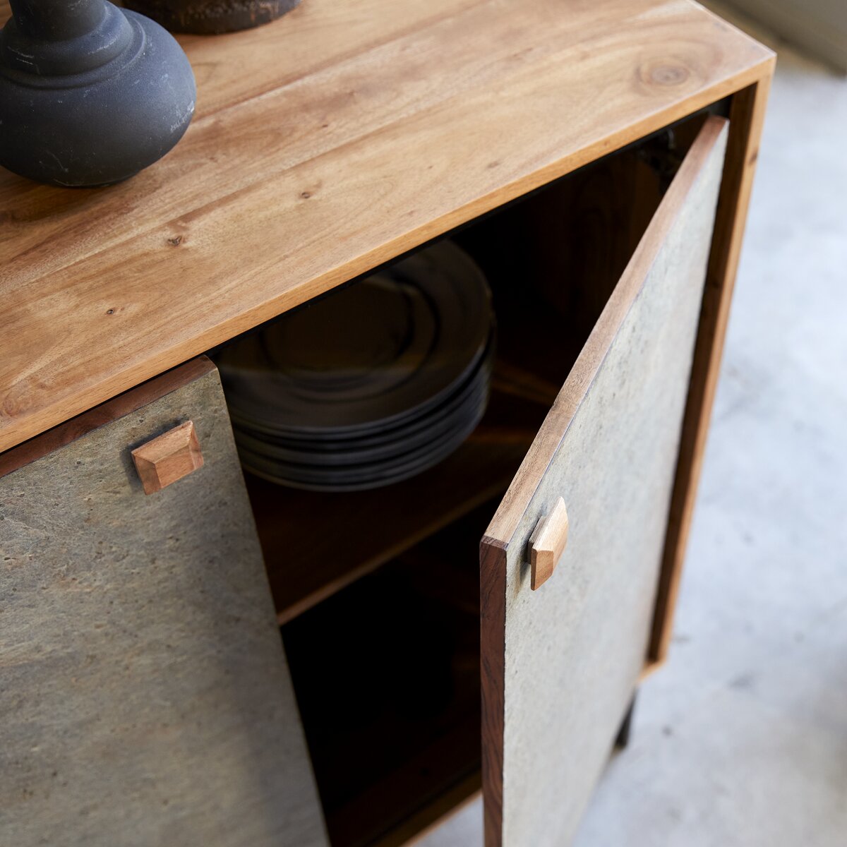 Temis - Credenza bar in acacia 90 cm Temis - Credenza bar in acacia 90 cm