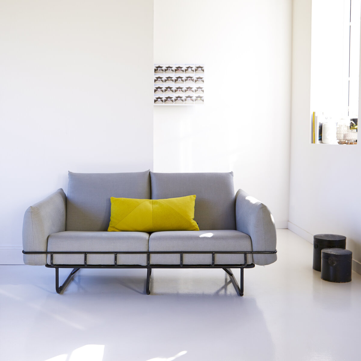 Jonas - Canapé en tissu gris Jonas - Canapé en tissu gris