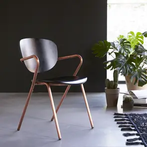 Ada - Eiken en metalen stoel