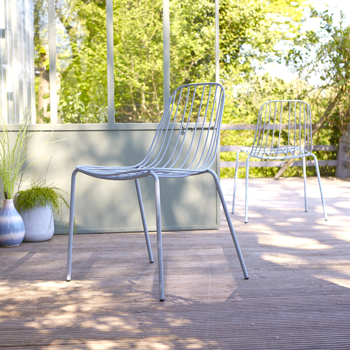 Arty - Sedia da giardino in metallo bleu grey Arty - Sedia da giardino in metallo bleu grey