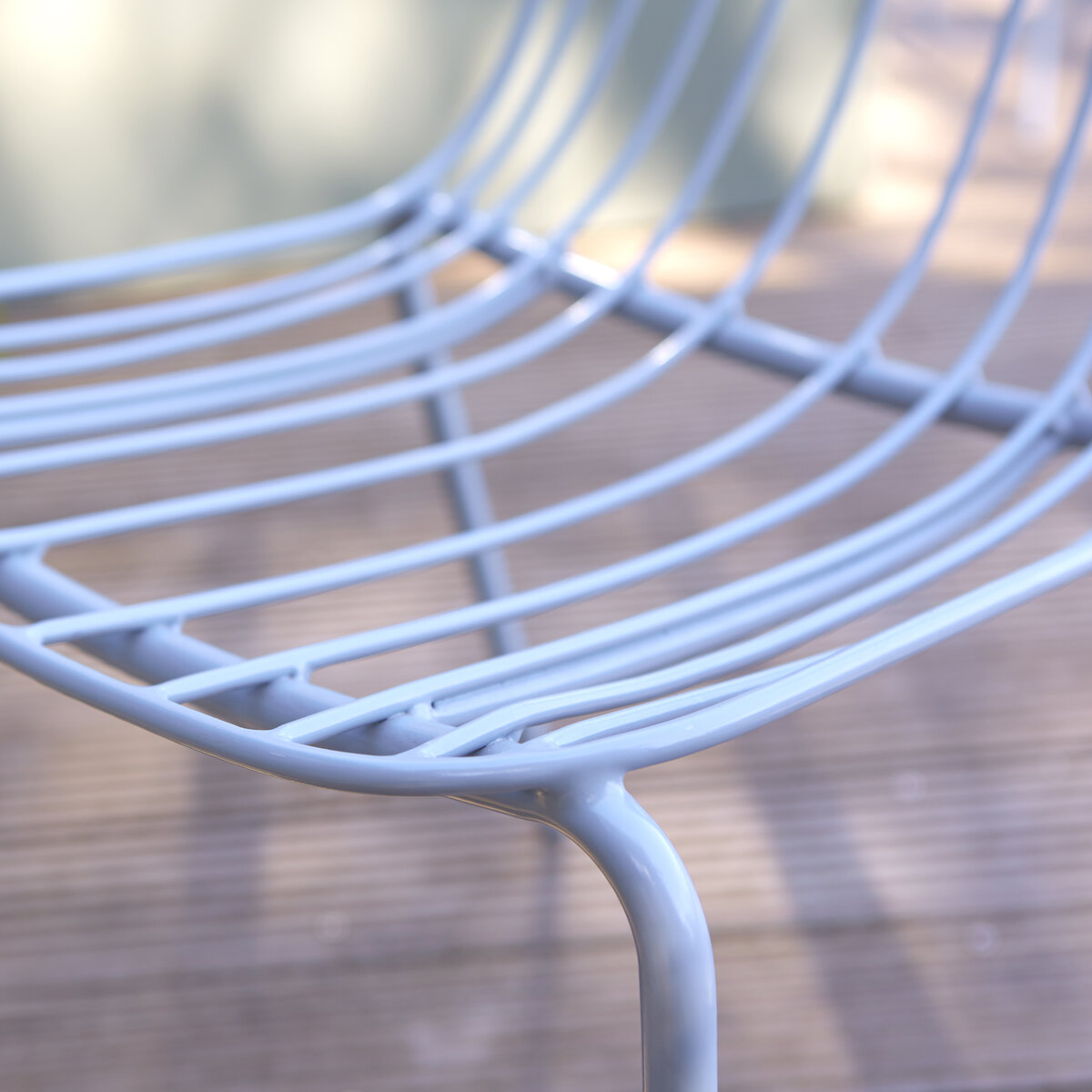 Arty - Chaise de jardin en métal bleu grey Arty - Chaise de jardin en métal bleu grey