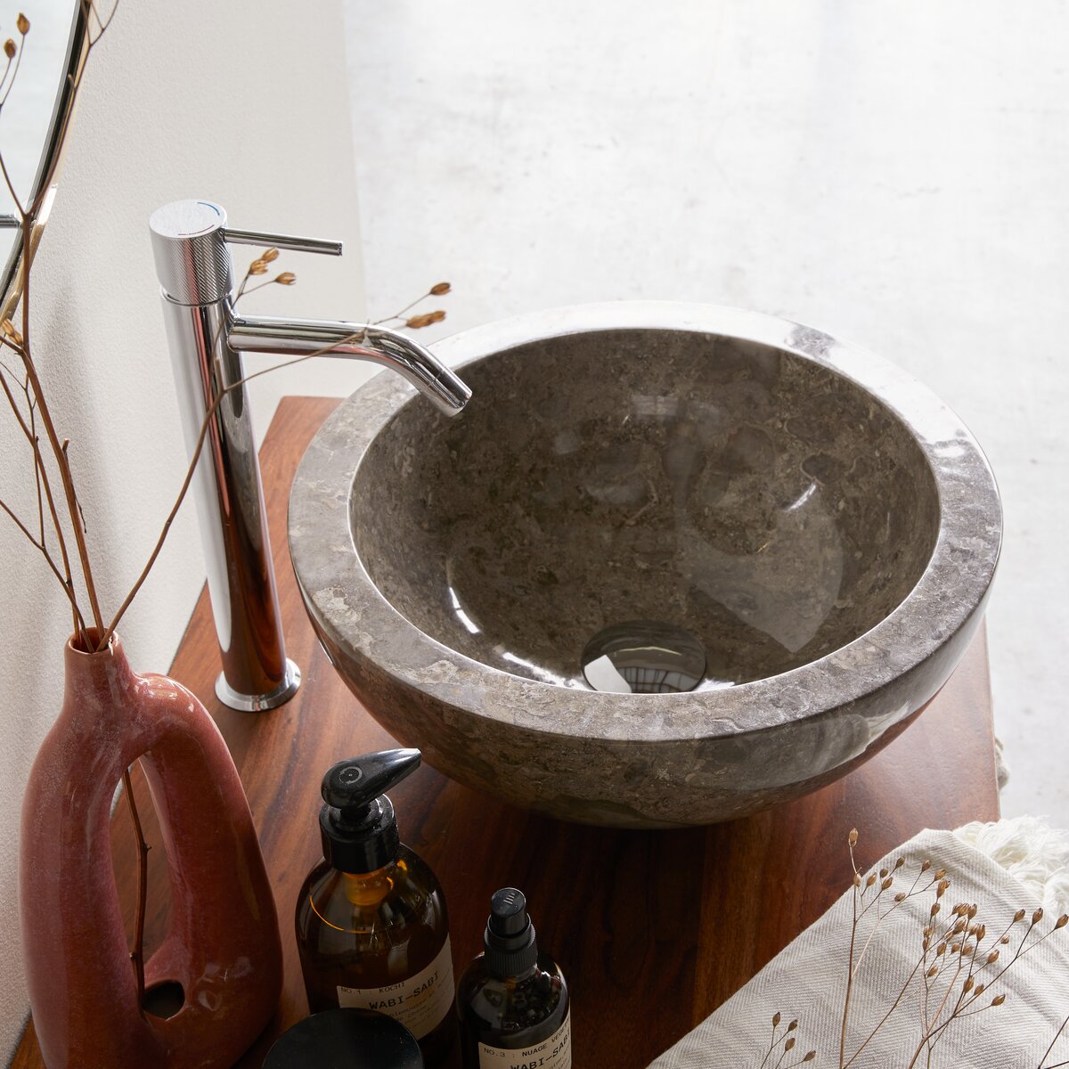 Bahya - Lavabo in marmo grey Bahya - Lavabo in marmo grey