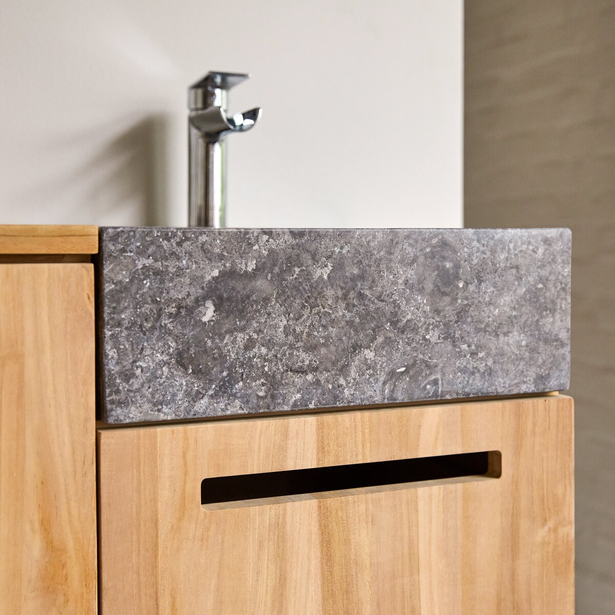 Line - Badezimmermöbel aus massivem Teakholz und Marmor 85 cm Line - Badezimmermöbel aus massivem Teakholz und Marmor 85 cm