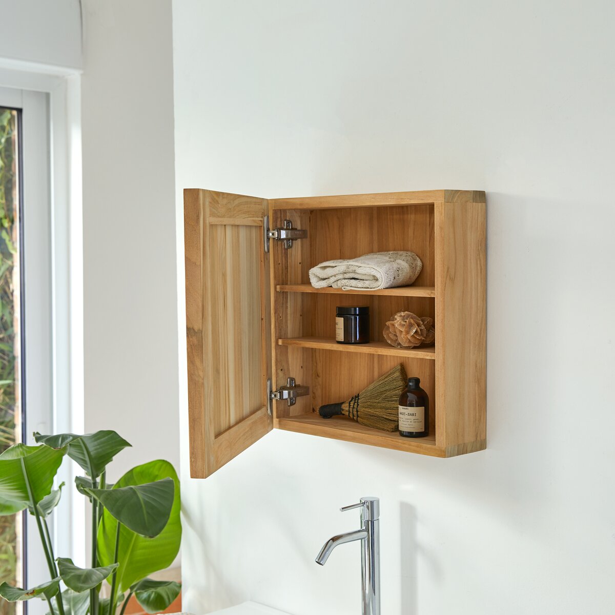 Jill - Armoire de toilette en teck massif Jill - Armoire de toilette en teck massif